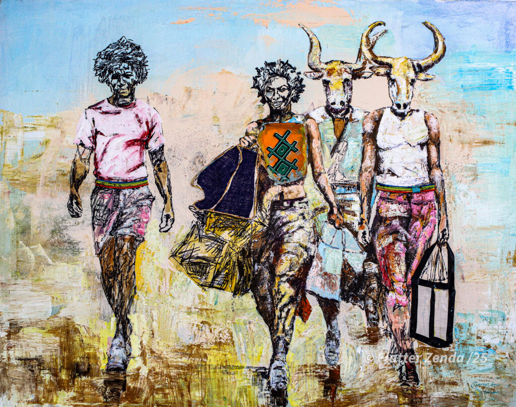 march of the modern totems painting