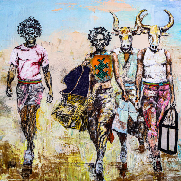 march of the modern totems painting