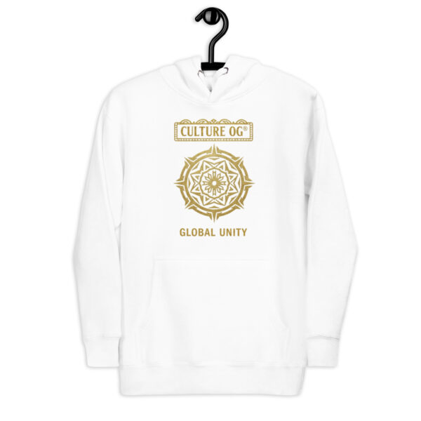 Culture OG Sustainable Streetwear Hoodie – Global Unity (White)